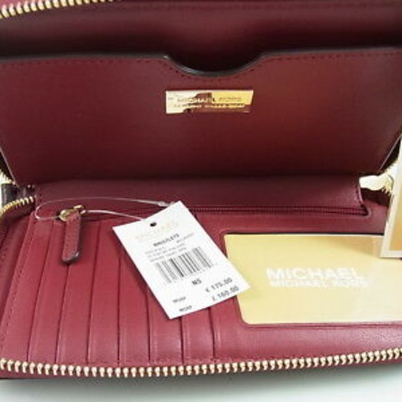 NWT ✅ Michael Kors Mulberry Snakeskin Set: Clutch Wristlet + Matching Wallet NWT - Picture 12 of 16